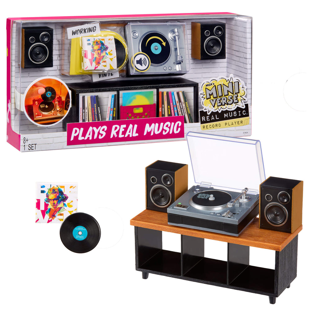 Miniverse Real Music Working Mini Record Player main product photo