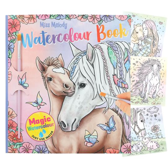 Miss Melody Watercolour Book picture on the wite background