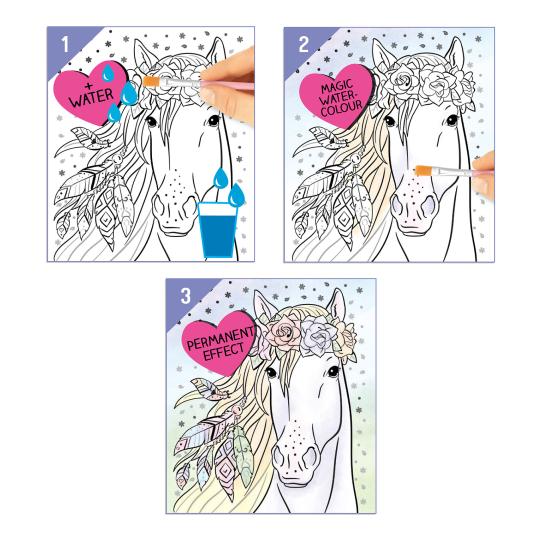 Miss Melody Watercolour Book color just with water