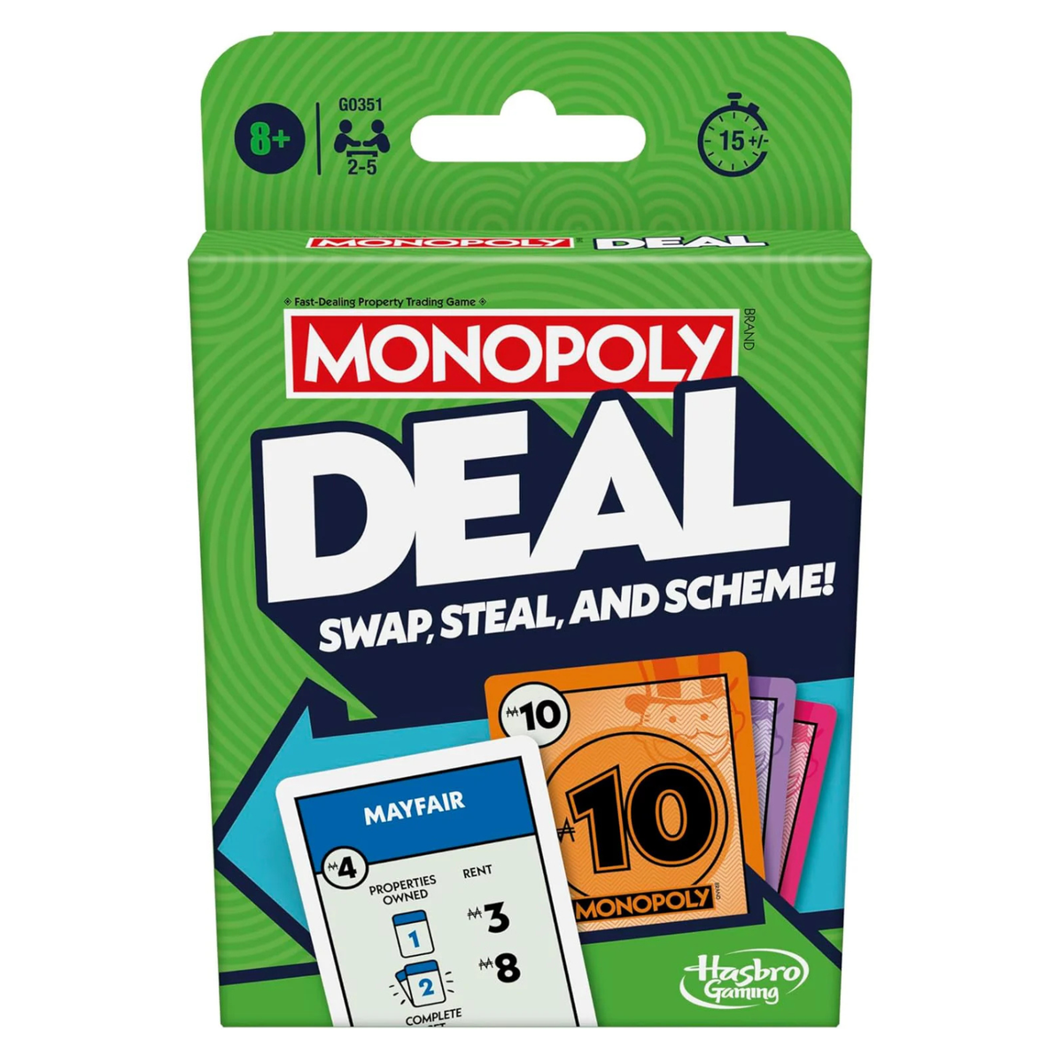 Monopoly Deal Card Game picture on the white background