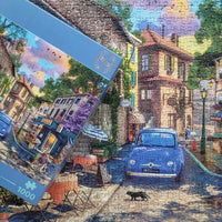 Enjoy the tranquility of the Mediterranean with "Gibsons - Morning in the Med" 1000-piece jigsaw puzzle.
