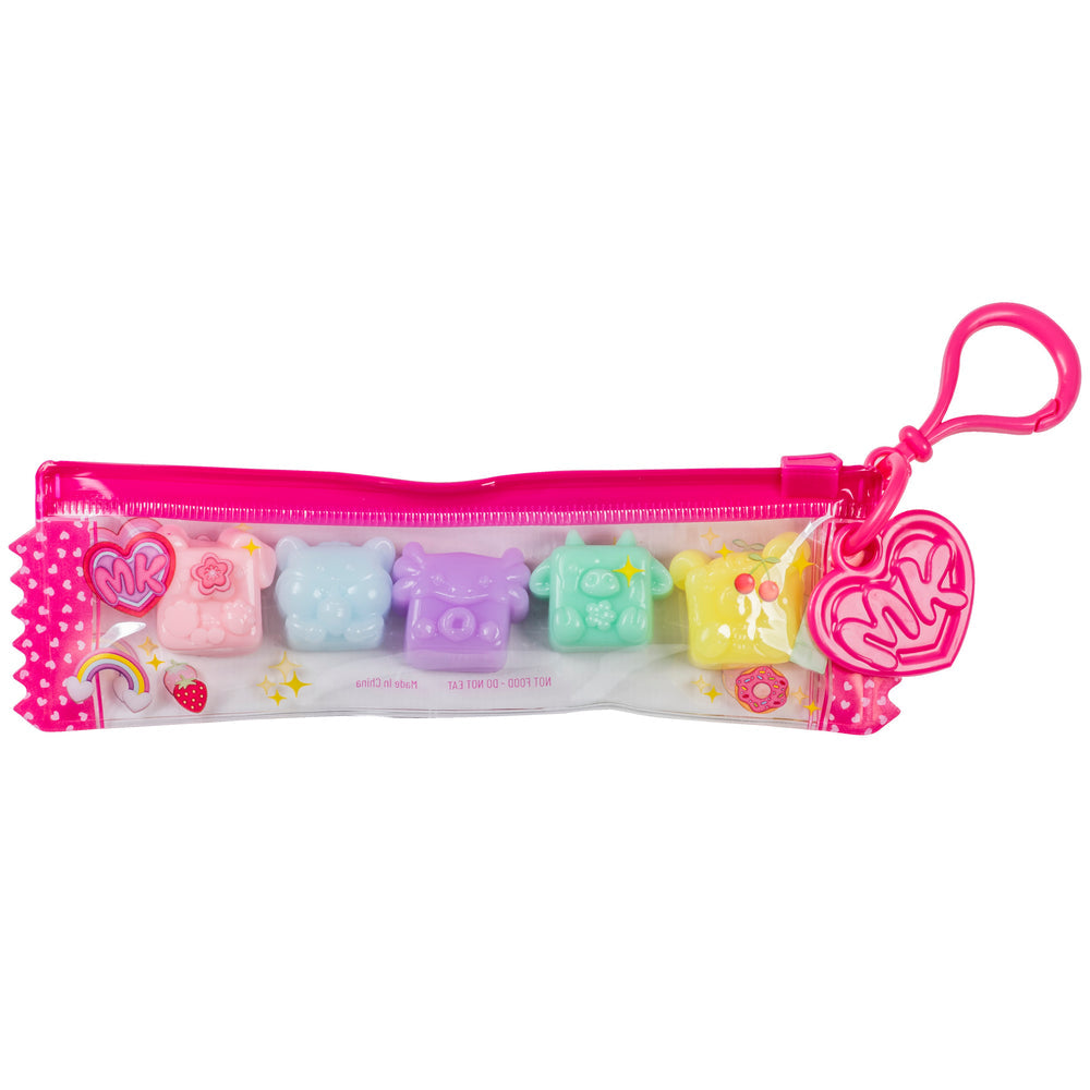 MushyKinz mini squishies and clip-on pouch