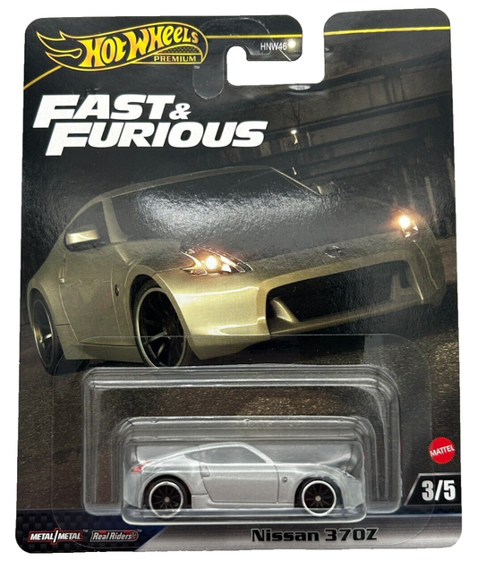 Limited edition Hot Wheels Fast & Furious Nissan 370Z with metal chassis for a premium look.
