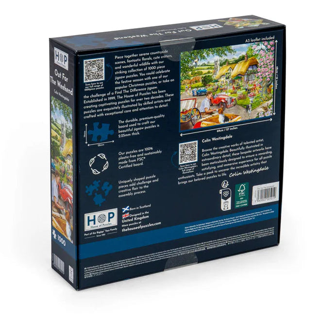 House of Puzzles Out For The Weekend 1000 Piece Jigsaw Puzzle picture of the reverse side of the box
