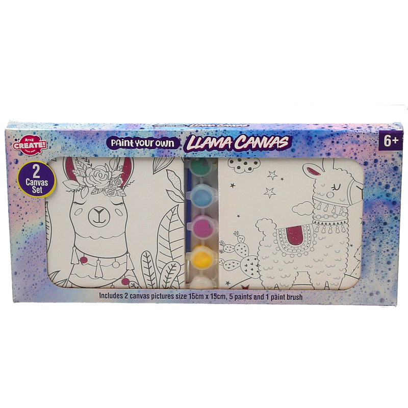 Paint Your Own Llama Canvas