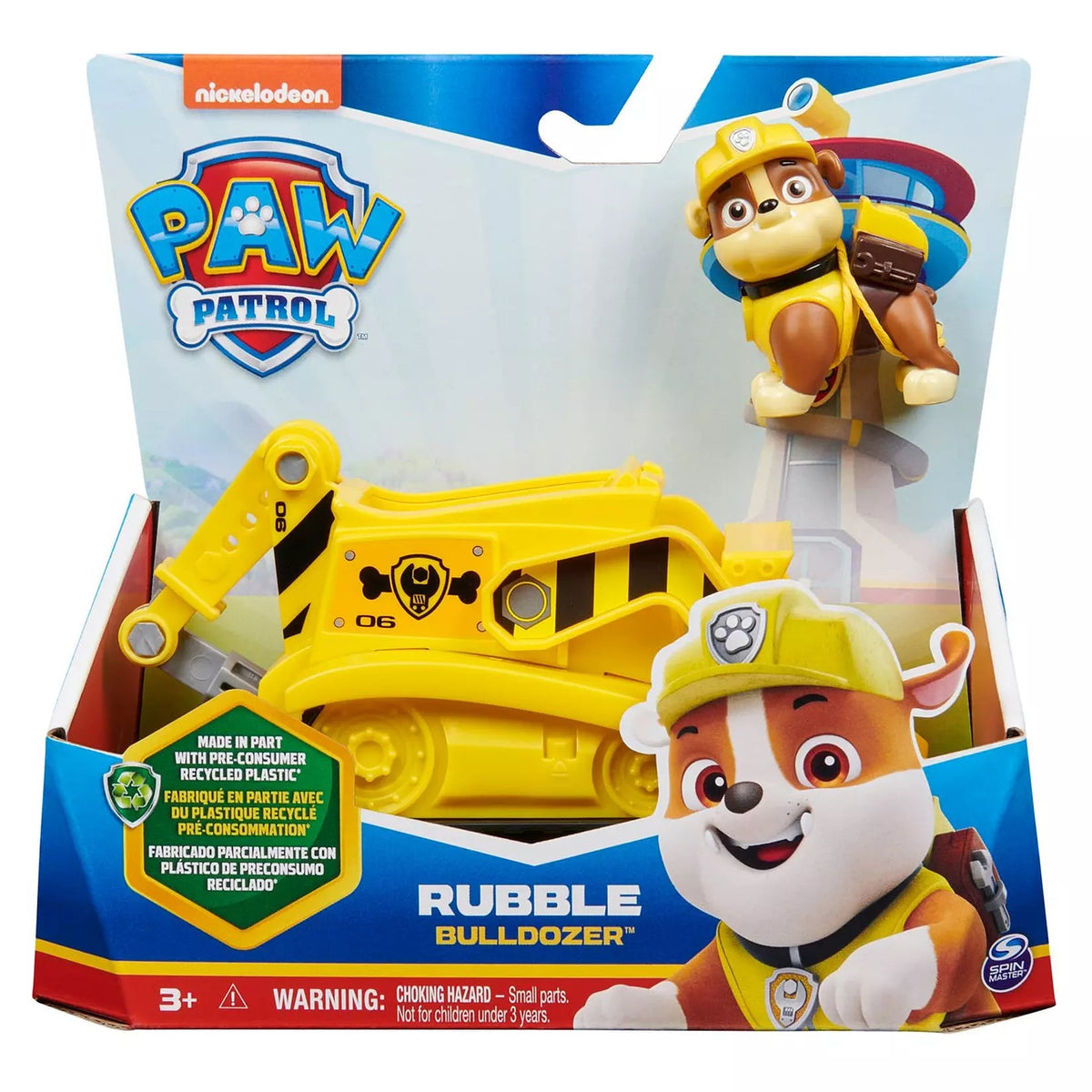 Paw Patrol Rubble Bulldozer Rescue Vehicle Toy picture in the box