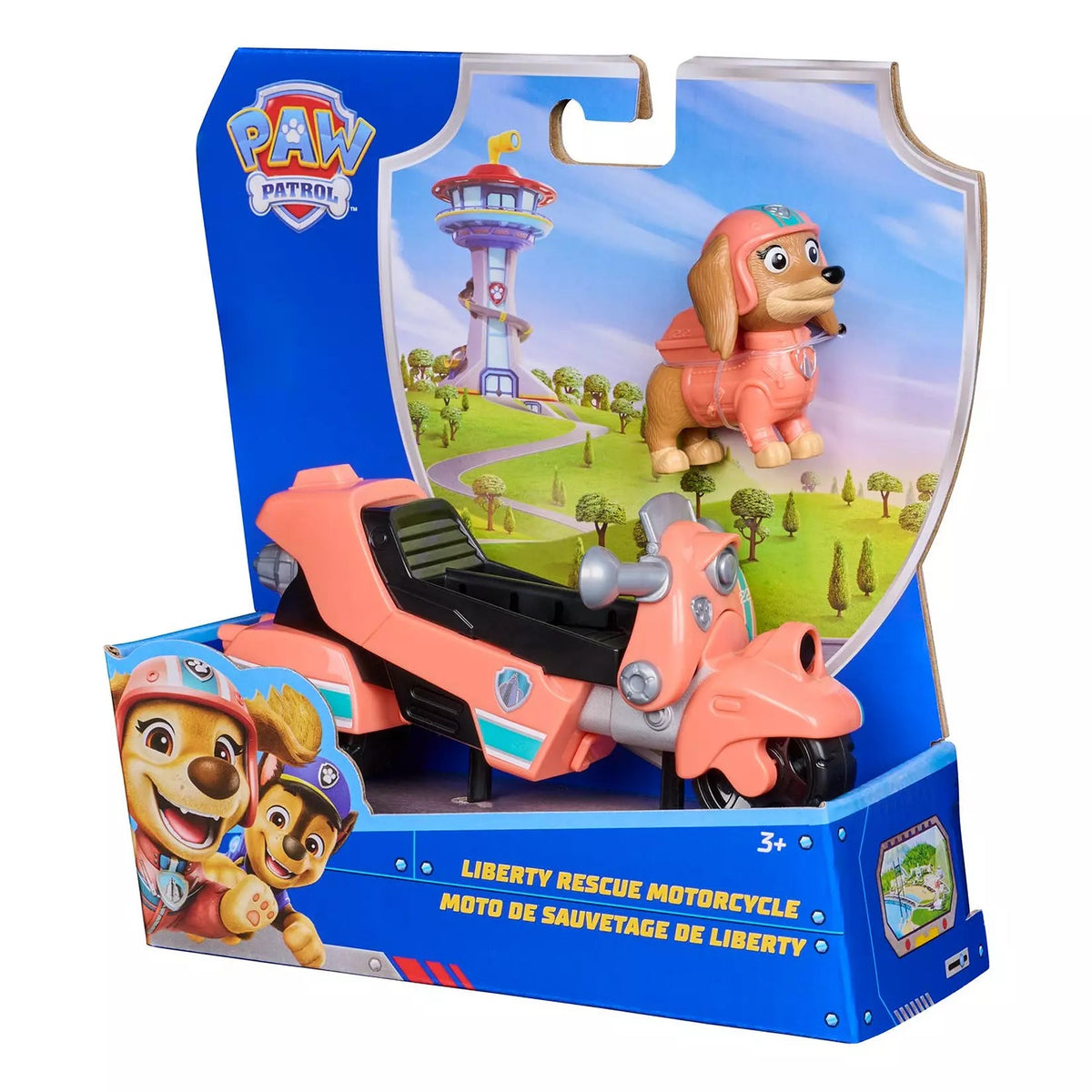 PAW Patrol Liberty Rescue Motorcycle Toy Vehicle for Kids picture in the box