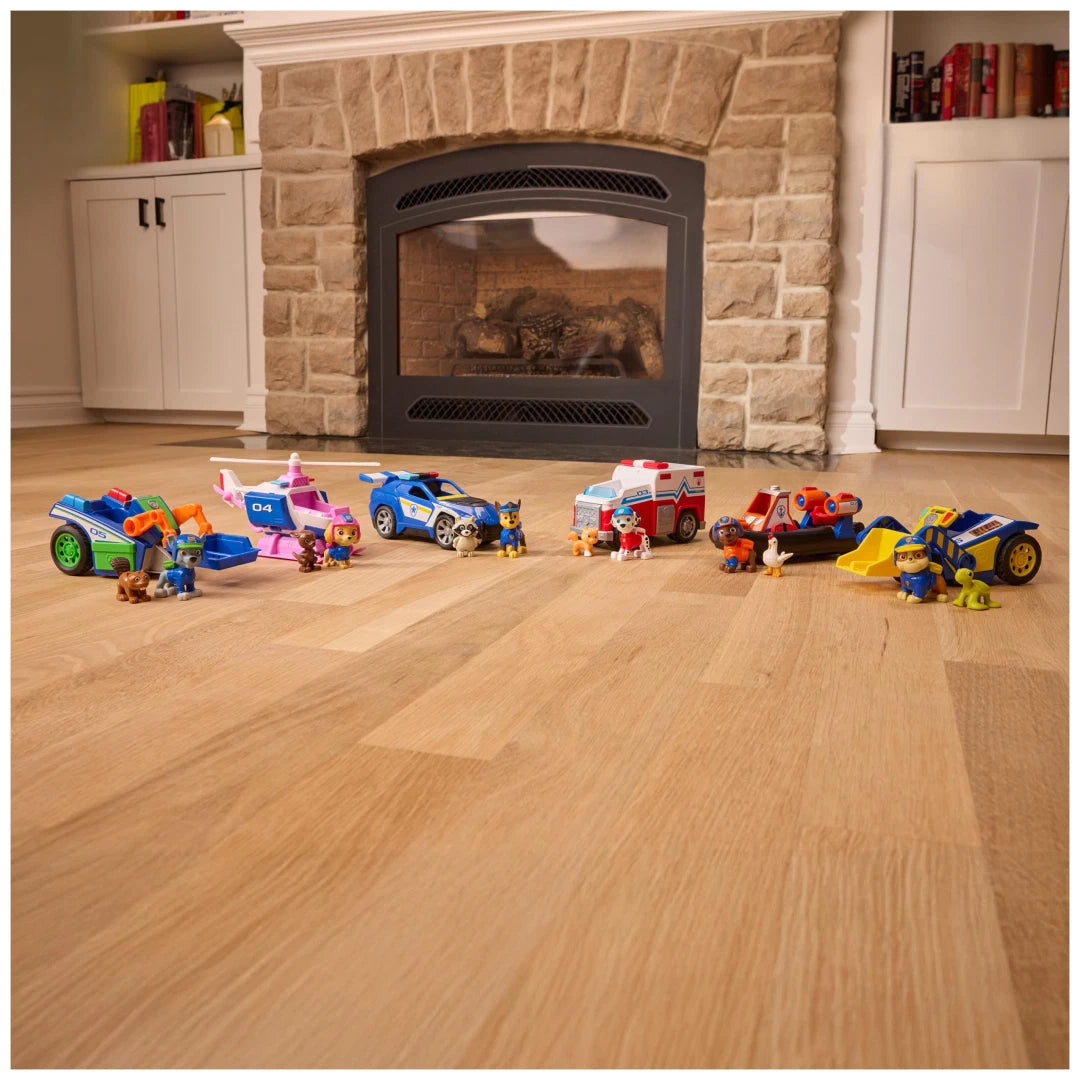 Paw Patrol Search and Rescue Marshall Toy Figure for Kids life style picture of the whole paw patrol collection