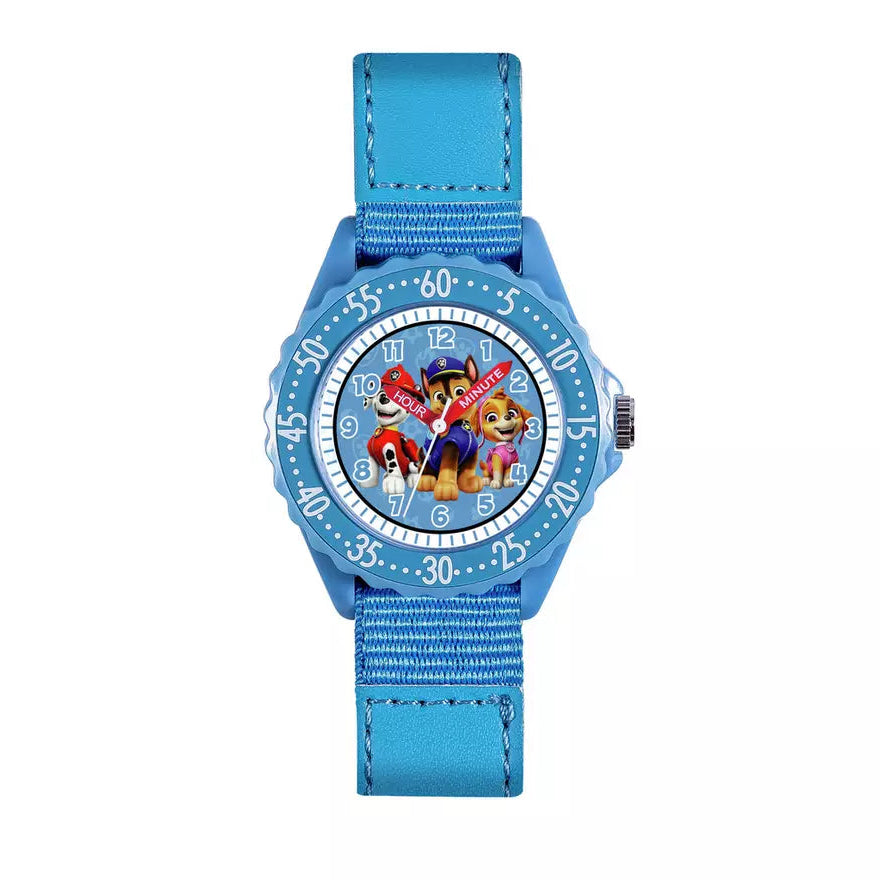 Paw Patrol Kids Blue Time Teacher Watch close view picture of the watch design