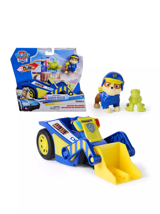 Paw Patrol Rubble Bulldozer Vehicle Toy picture on the white background