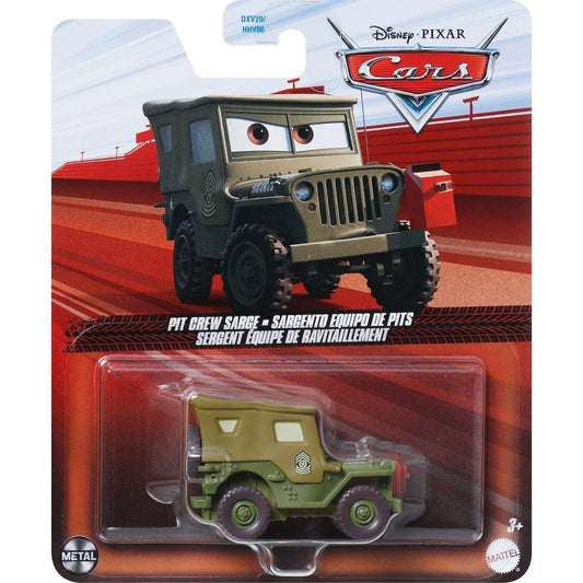 Disney Pixar Cars Sarge diecast model, a perfect gift for young fans.
