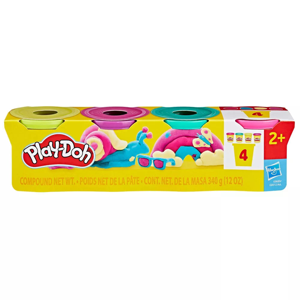 Play-Doh Classic Vibrant Neon 4 Pack Modeling Compound picture on the pack
