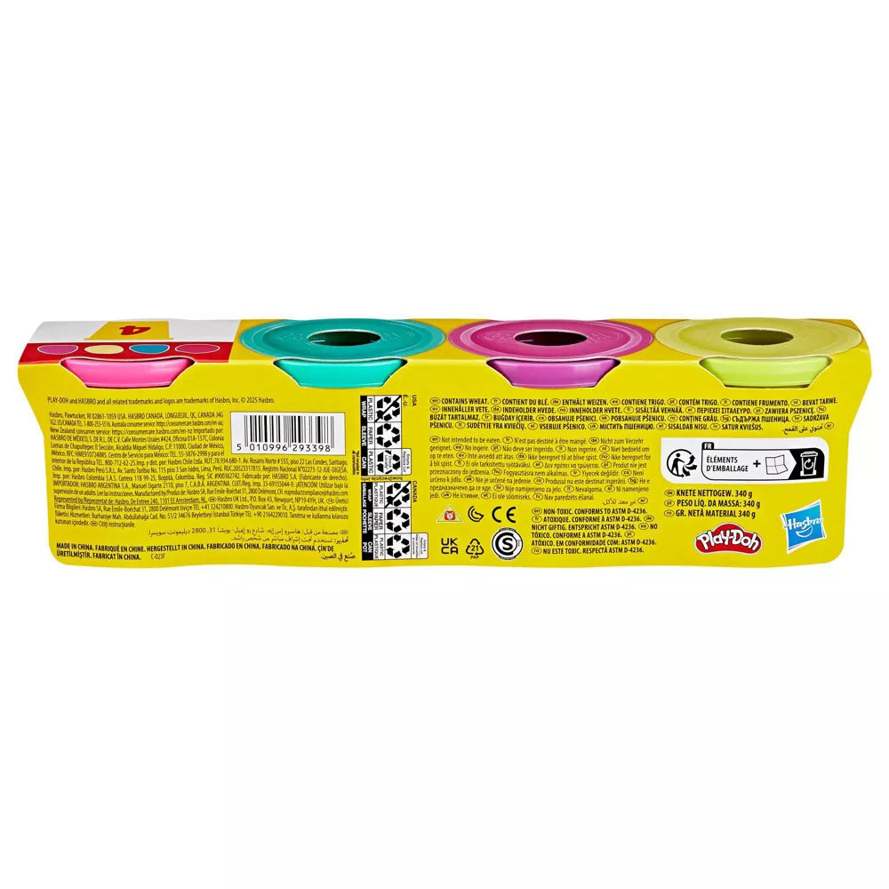 Play-Doh Classic Vibrant Neon 4 Pack Modeling Compound for children over 2 years old