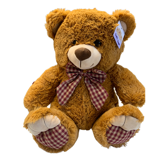 Plush Sitting Brown Bear 36 cm picture on the white background