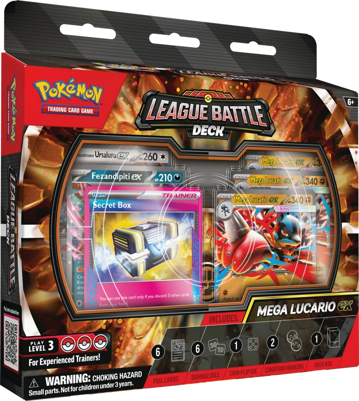 Pokémon TCG Mega Lucario ex League Battle Deck trading cards
