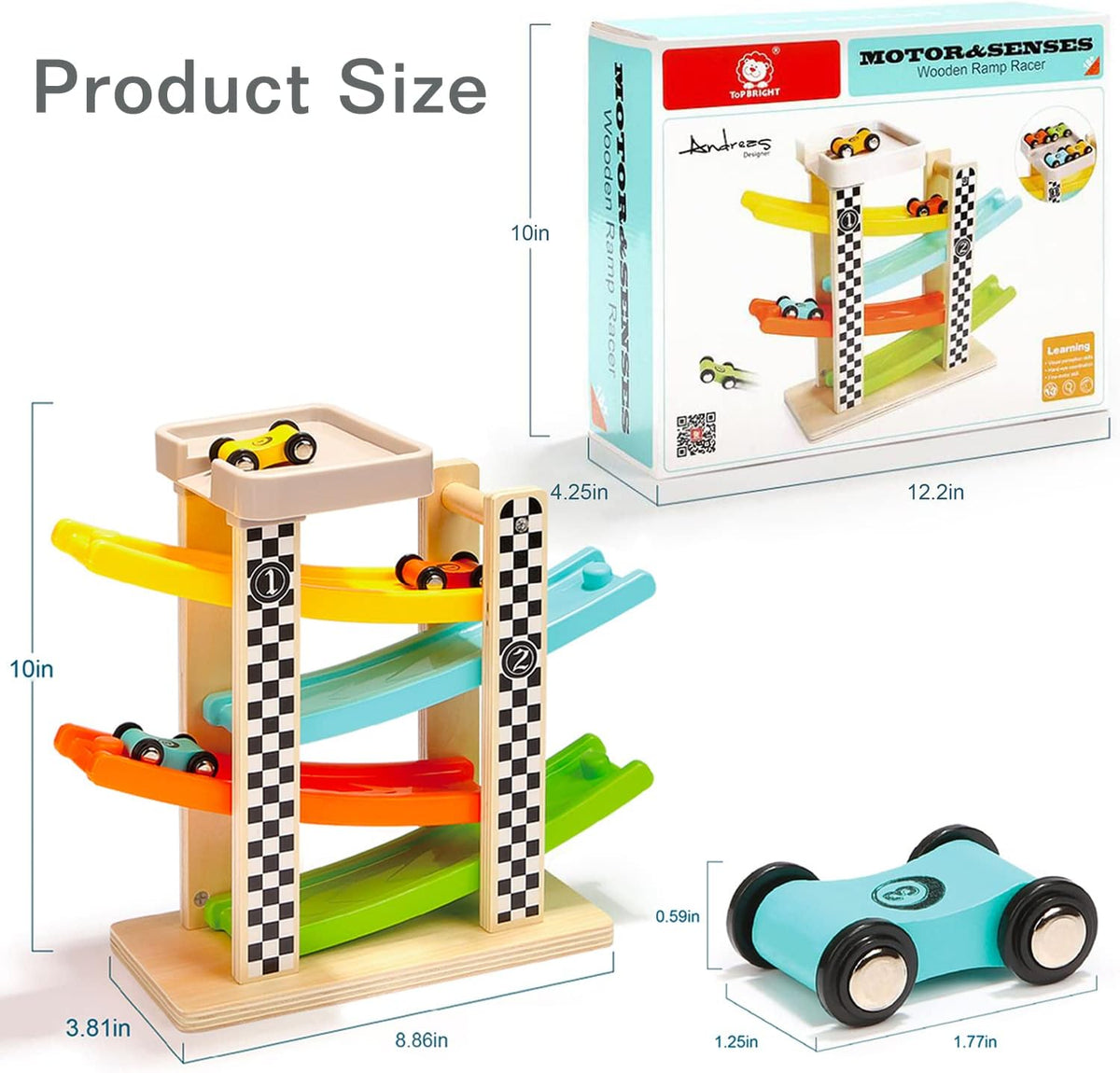 Ramp Racer with 4 Car Ramps suitable for kids from 1 year old and over