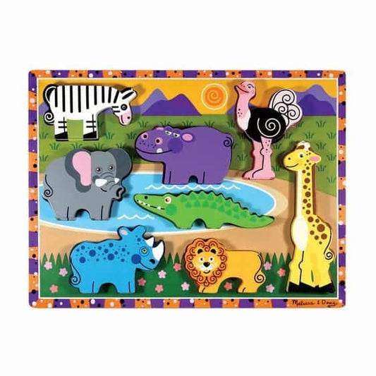 Safari Chunky Puzzle wooden toys for erly years learning