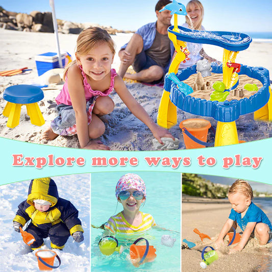 2-Tier Sand Water Table for Toddlers life style picture