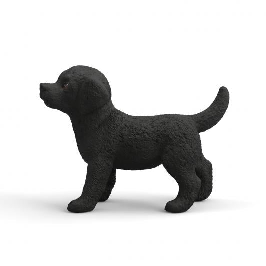 Schleich Black Labrador Retriever Puppy Figure 14922 side view picture of the dog
