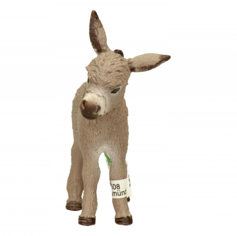 Schleich Donkey Foal Farm World Toy Figure 13746 fronte view picture on the white background