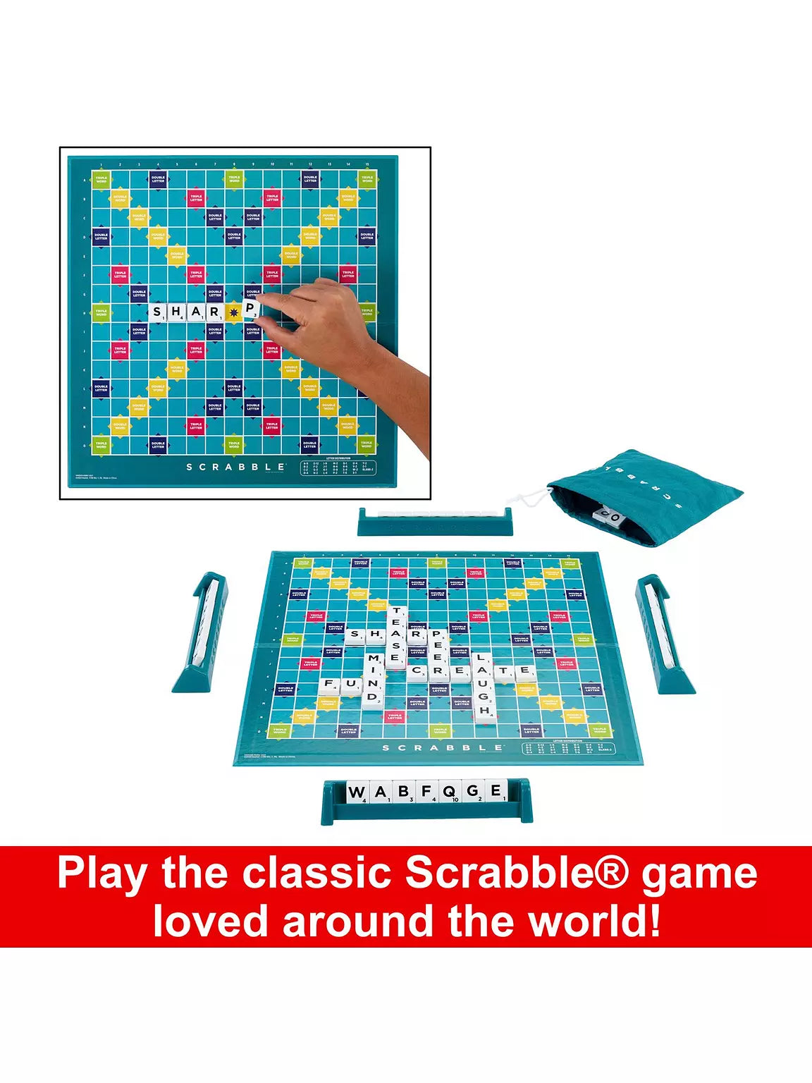 "Enjoy Scrabble Original, now featuring Scrabble Together, a cooperative word challenge game."
