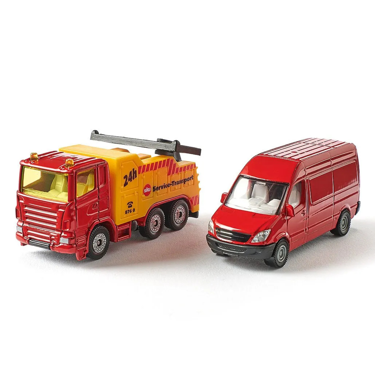 Siku Breakdown Tow Truck with Car Toy Vehicle picture on the white background