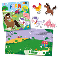 Silicone Sticker Book Farm with reusable islicone sickers