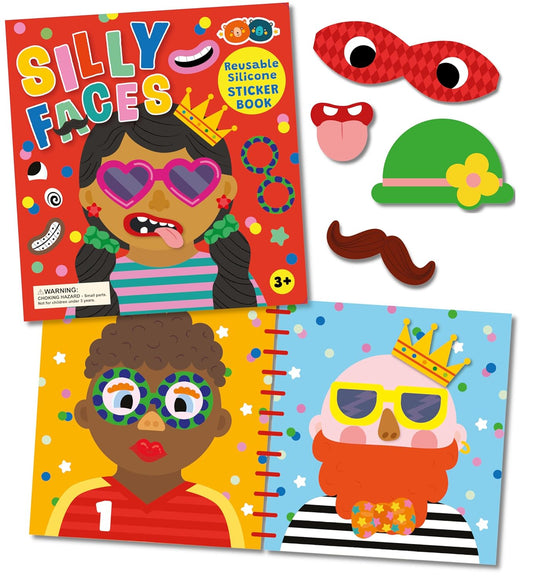 Silicone Sticker Book - Silly Faces sticked book