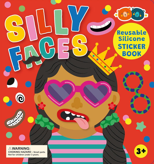 Silicone Sticker Book - Silly Faces title page of the book