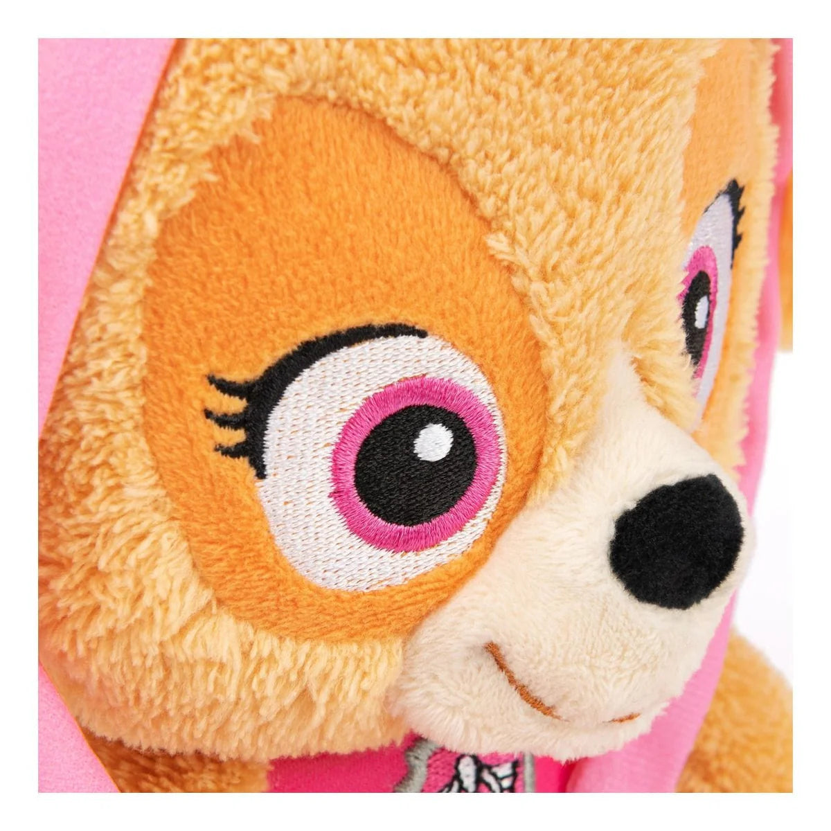 GUND PAW Patrol Skye Take-Along Plush Toy close view picture of the toy's head