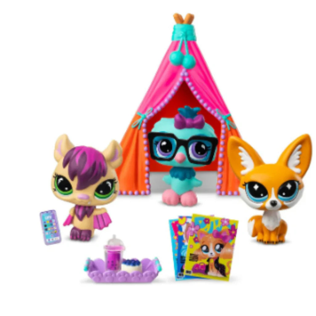 Littlest Pet Shop Series 5 Slumber Squad Sleepover Play Pack picture on the white background
