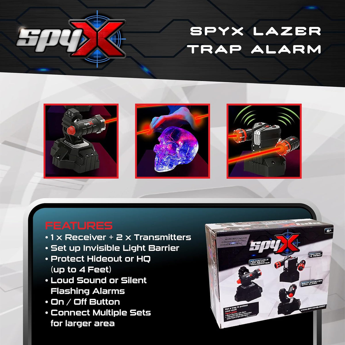SpyX Laser Trap Alarm – Interactive Spy Toy for Kids