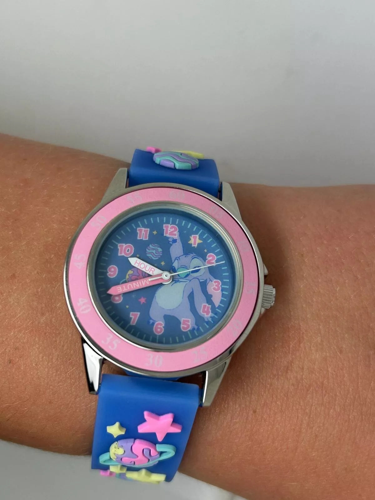 Stitch Time Teacher Galaxy Strap Watch