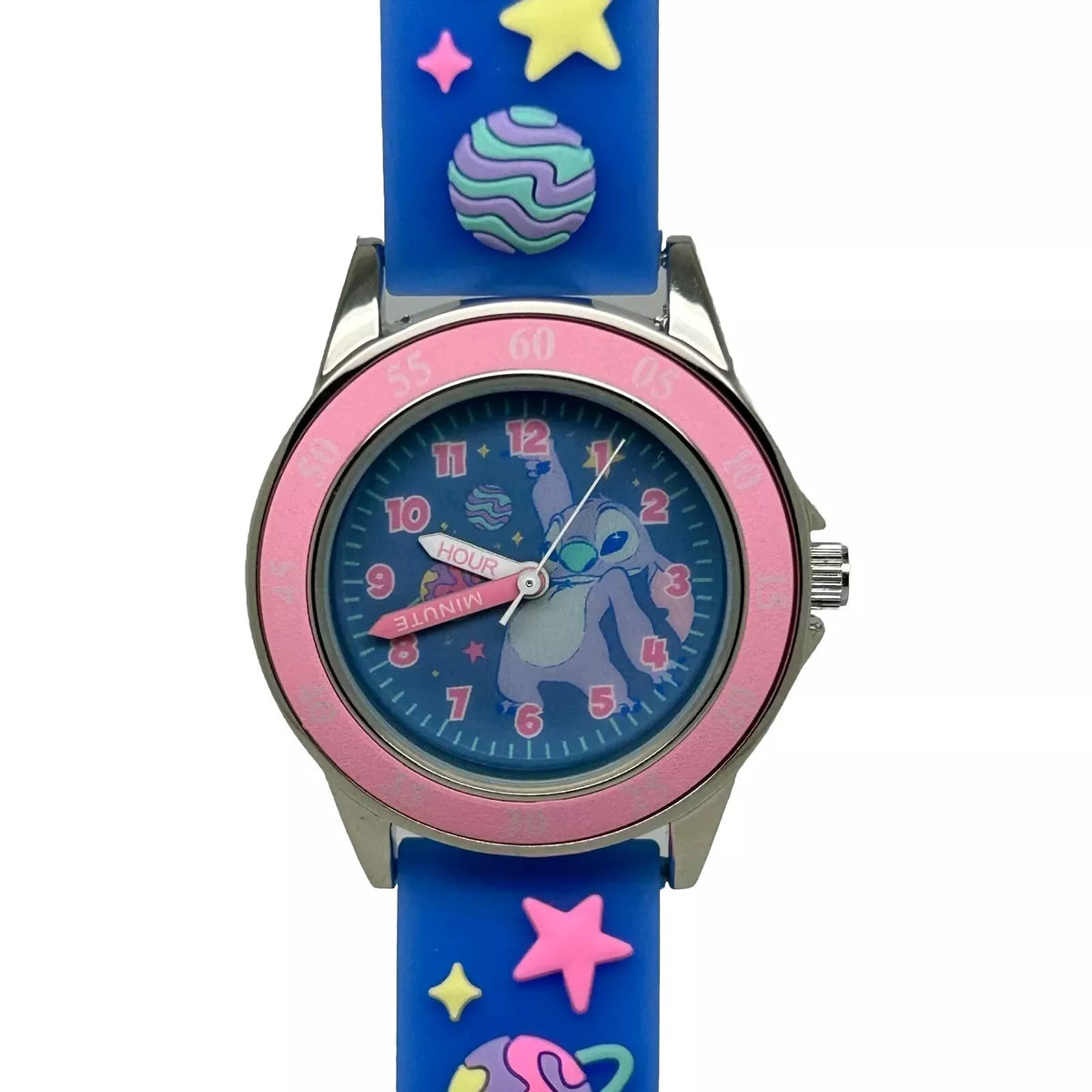 Stitch Time Teacher Galaxy Strap Watch