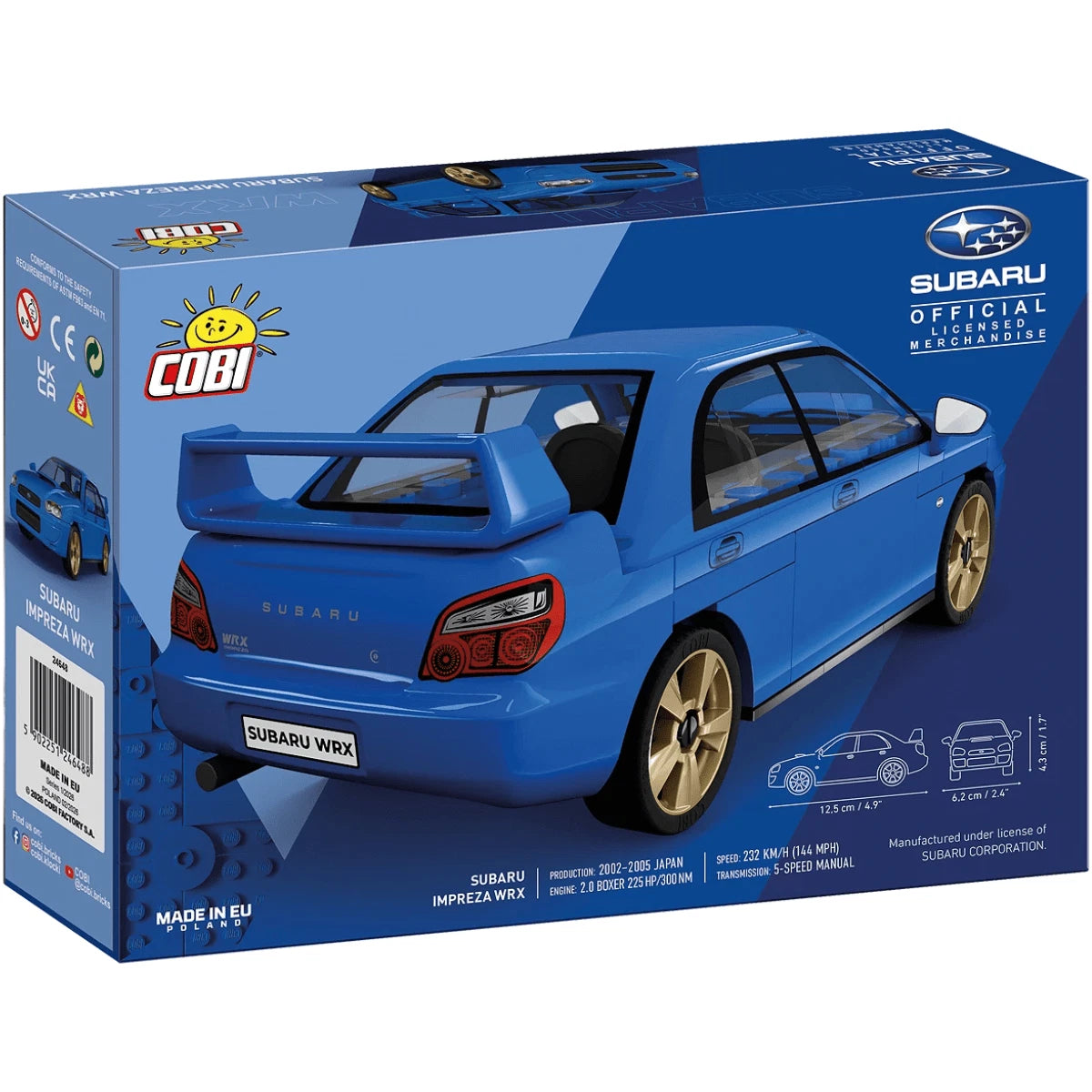 Subaru Impreza WRX Building Block Model reverse picture of the box