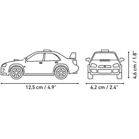 Cobi Subaru Impreza WRX 2003 picture with dimesions