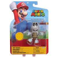 Nintendo Super Mario 4" Figure Assorted Dry Bones with Coin