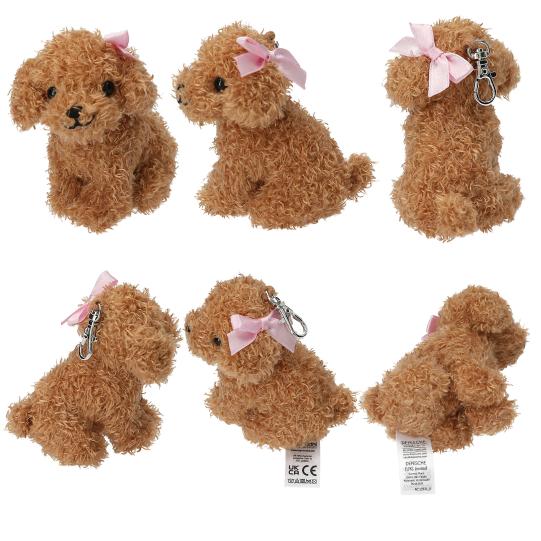 TOPModel Plush Dog Pendants curly brown puppy