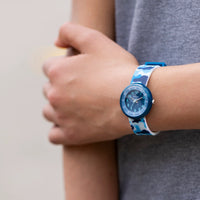 Tikkers Blue Camo Strap Watch