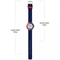Tikkers Kids Blue Time Teacher Watch picture with a strap dimensions
