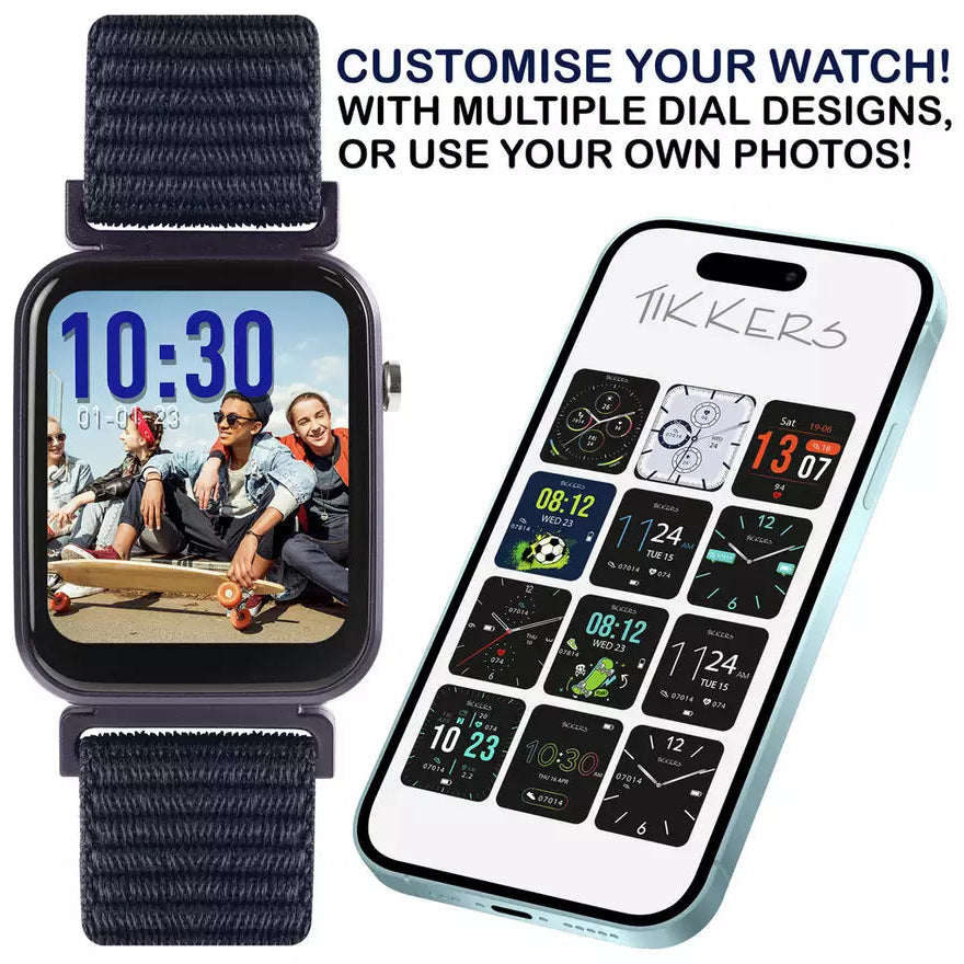 Tikkers Kids Navy Series 13 Smart Watchchange dial for your own picture
