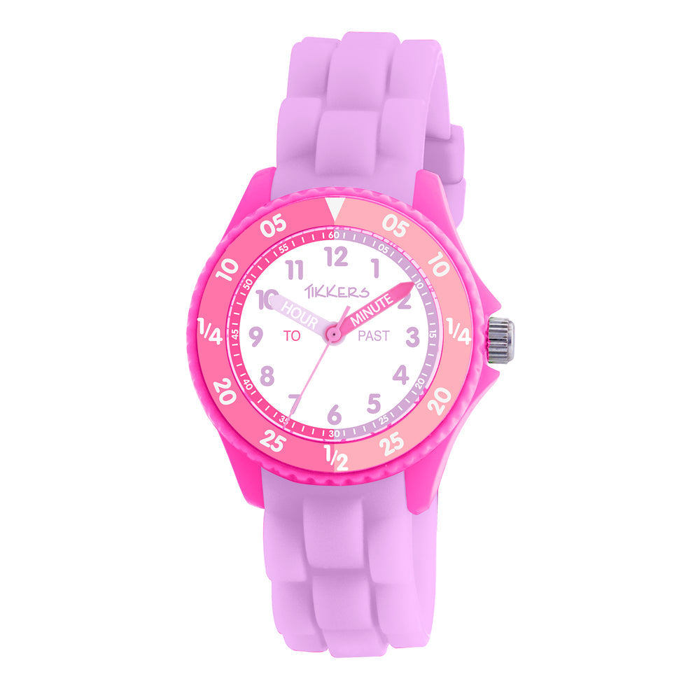 Tikkers Lilac and Pink Silicone Time Teacher Watch main product photo