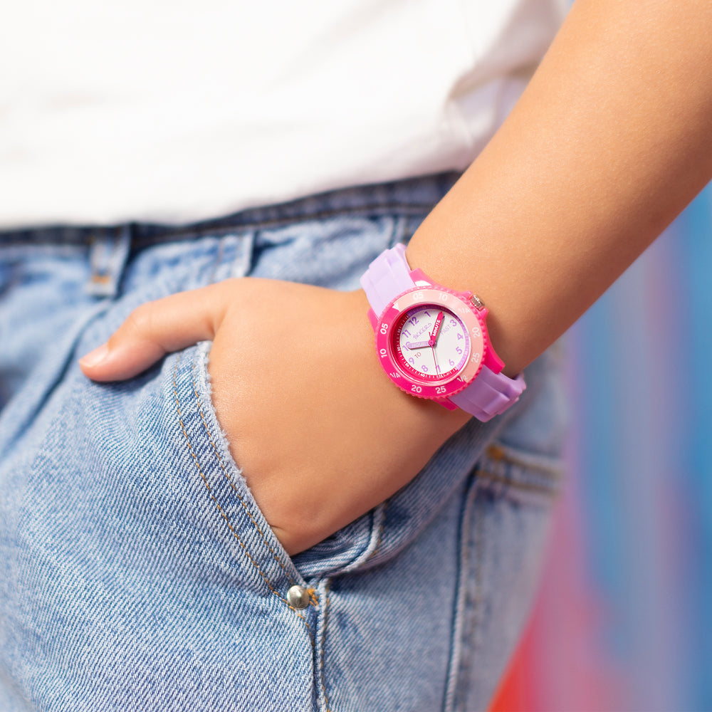 Tikkers Lilac and Pink Silicone Time Teacher Watch product photo 4