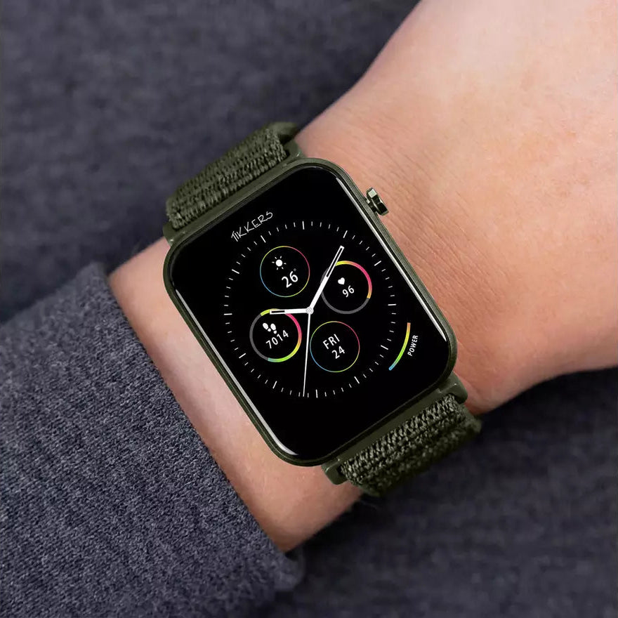Tikkers Smart Series 13 Khaki Strap Smart Watch life style picture