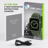 Tikkers Smart Series 13 Khaki Strap Smart Watch picture of the box