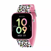 Tikkers Smart Series 13 Pink Camo Silicone Strap Smart Watch picture on the white background