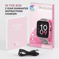 Tikkers Smart Series 13 Pink Camo Silicone Strap Smart Watch picture of the box