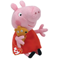TY Peppa Pig Beanie Soft Plush Toy picture on the white background