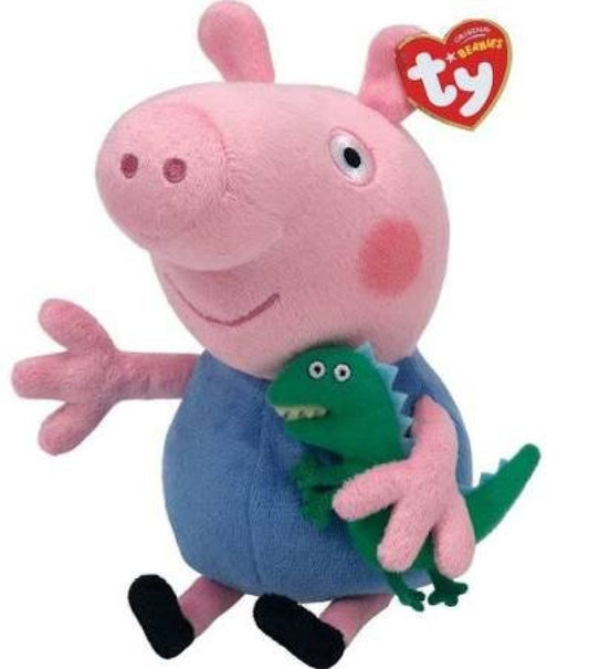 Ty Beanie Babies George Pig Soft Plush Toy picture on the white background