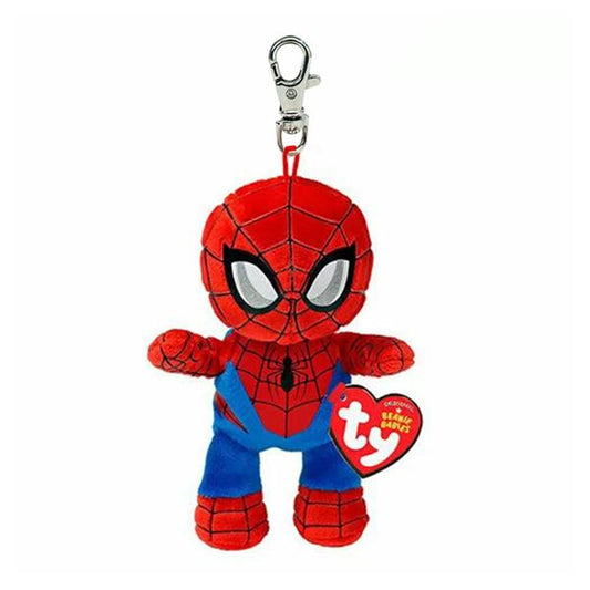 Ty Spiderman Plush Keyring Clip
